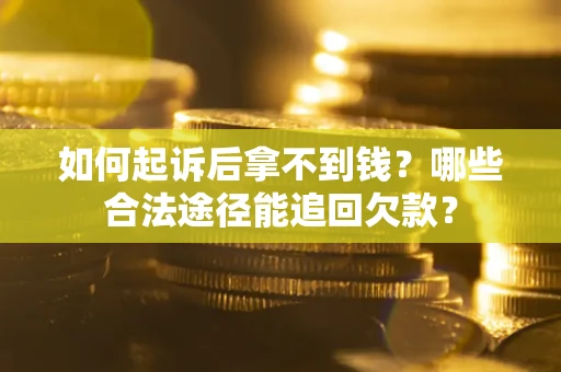 武汉如何起诉后拿不到钱？哪些合法途径能追回欠款？