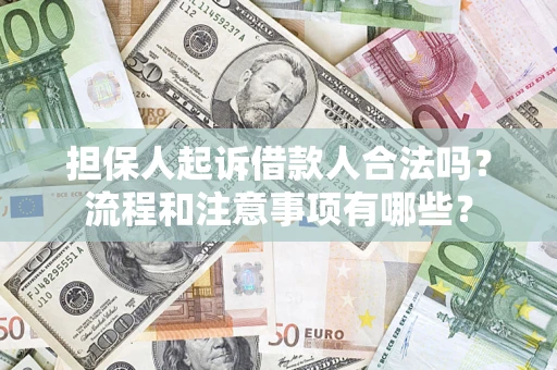 武汉担保人起诉借款人合法吗？流程和注意事项有哪些？