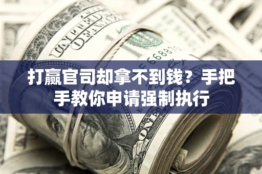 武汉打赢官司却拿不到钱？手把手教你申请强制执行