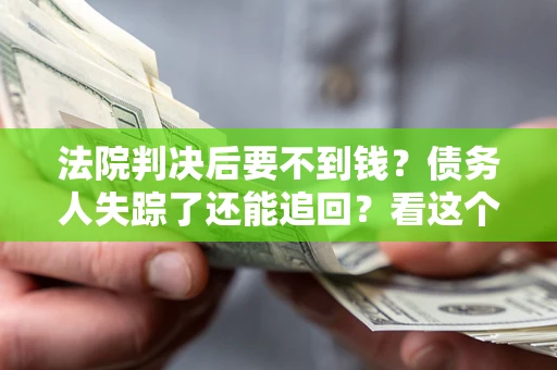 武汉法院判决后要不到钱？债务人失踪了还能追回？看这个方法！