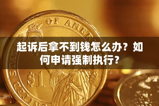 武汉起诉后拿不到钱怎么办？如何申请强制执行？