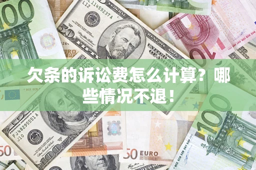 武汉欠条的诉讼费怎么计算?哪些情况不退! 武汉欠条的诉讼费怎么计算?哪些情况不退!