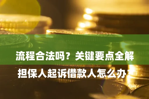 武汉

担保人起诉借款人怎么办？流程合法吗？关键要点全解析