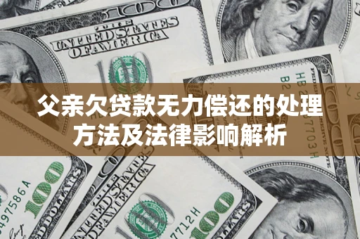 武汉父亲欠贷款无力偿还的处理方法及法律影响解析