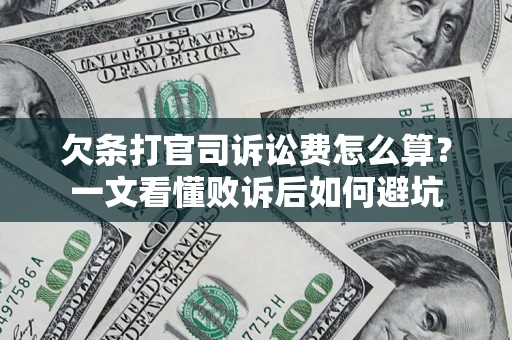 武汉欠条打官司诉讼费怎么算？一文看懂败诉后如何避坑
