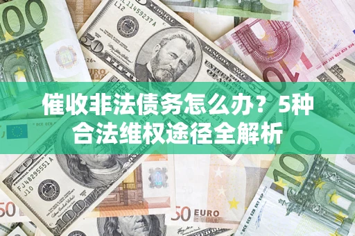武汉催收非法债务怎么办？5种合法维权途径全解析