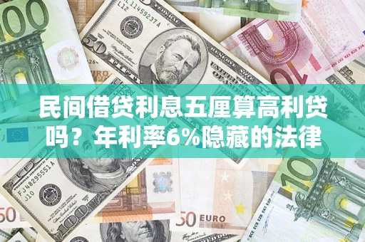 武汉民间借贷利息五厘算高利贷吗？年利率6%隐藏的法律风险全解析