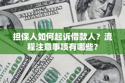 武汉担保人如何起诉借款人？流程注意事项有哪些？